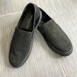 NWOT Kenneth Cole Men’s Double or Nothing Black Leather Slip On Loafers, Size 8M